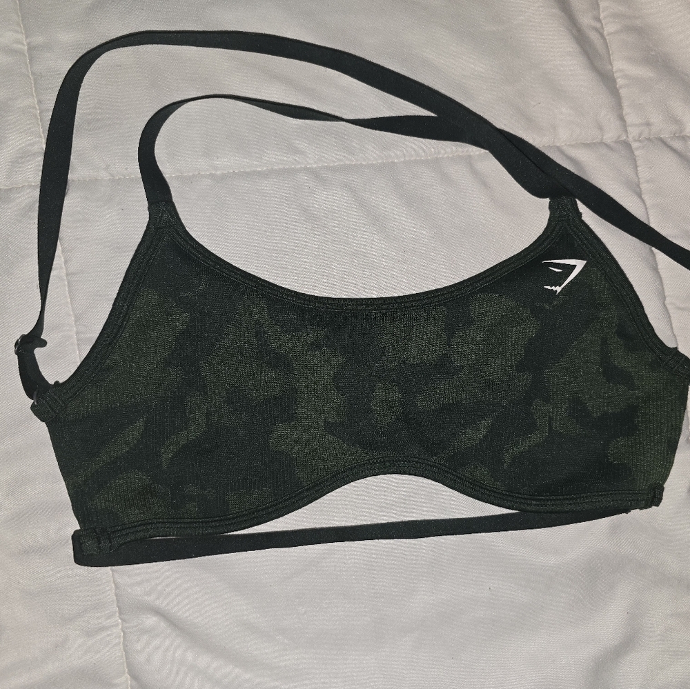Black Camouflage Sports Bra